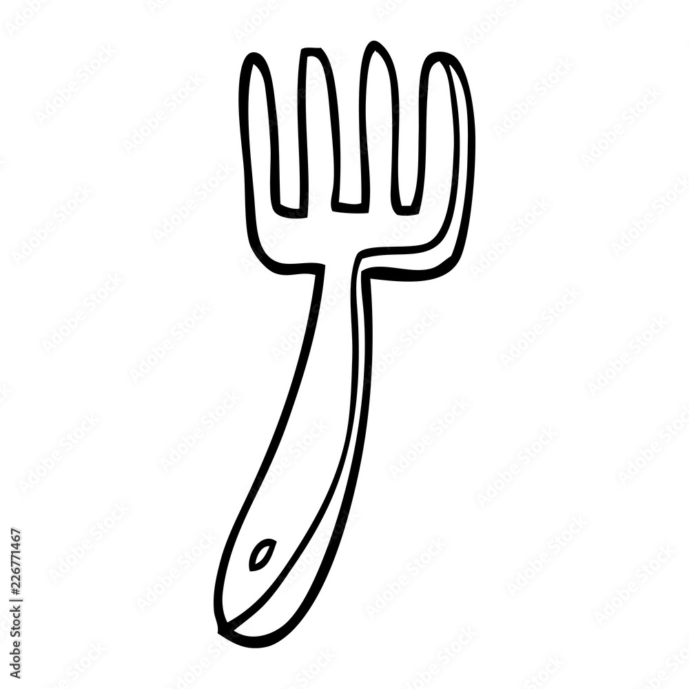 line drawing cartoon fork line drawing cartoon fork