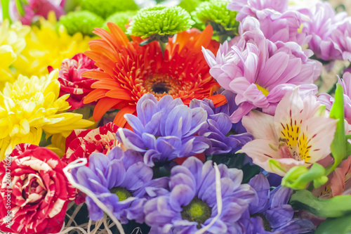 Bouquet of flowers close-up  colorful