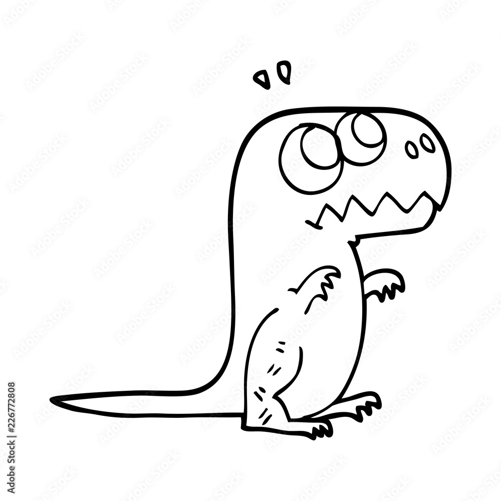 line drawing cartoon roaring t rex line drawing cartoon roaring t rex
