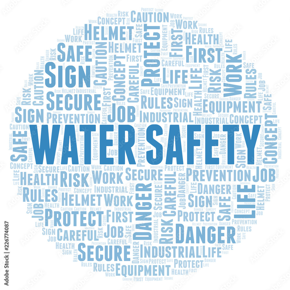 Obraz premium Water Safety word cloud.