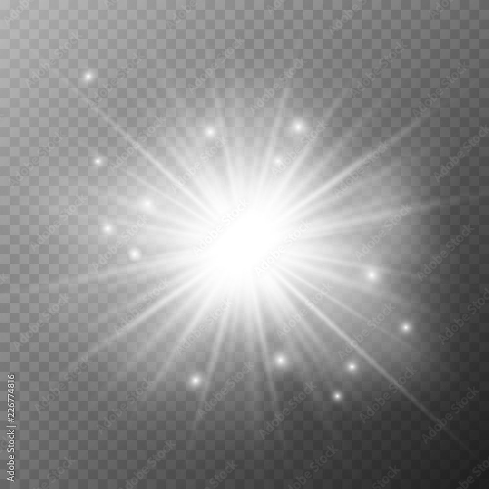 Glow light effect. Star burst with sparkles. Sun. Glow light effect. Star burst with sparkles. Sun.