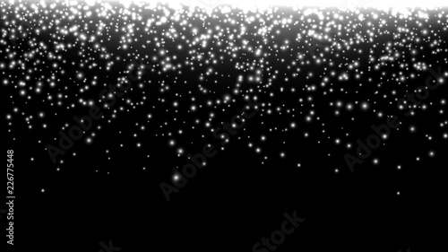 Silver stardust. Falling Stars. Glow light effect. Vector illustration.