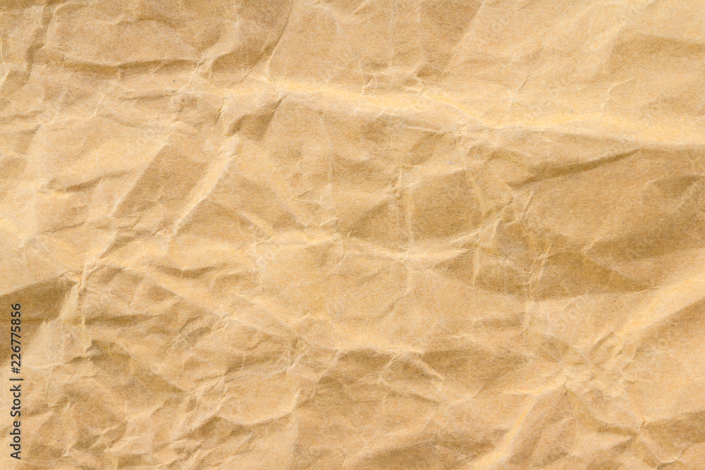 Brown wrinkle recycle paper background Brown wrinkle recycle paper background