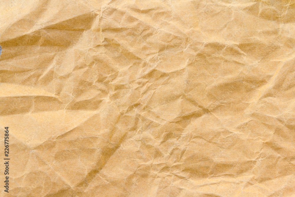 Obraz premium Brown wrinkle recycle paper background