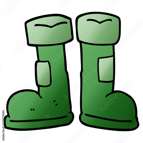 cartoon doodle wellington boot