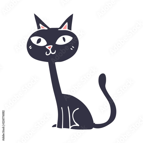 cartoon doodle cat