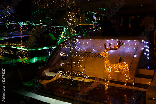 Bright Lights Christmas Boat Parade in Marina Pez Vela, Quepos, Costa Rica