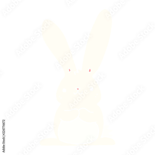 flat color style cartoon rabbit