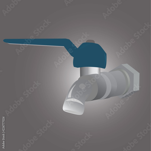 Gray background faucet