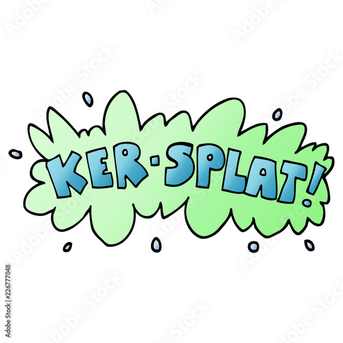 cartoon doodle words ker splat