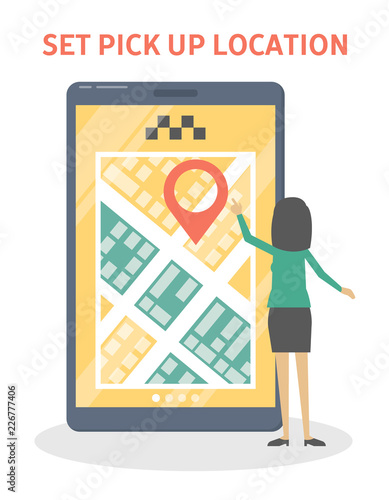 Set pick up location in the app.