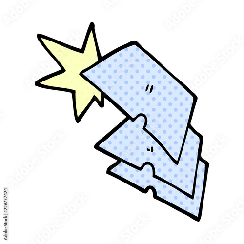 cartoon doodle shiny razorblades