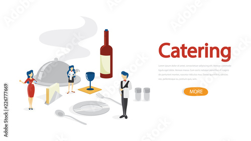 Catering concept. Idea of food service at hotel