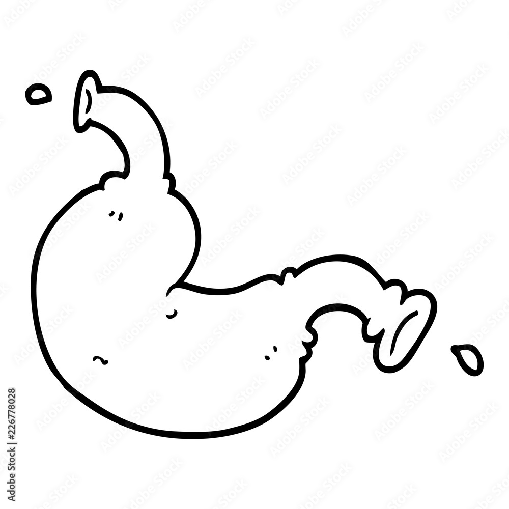 Fototapeta premium line drawing cartoon organ