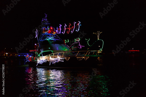 Bright Lights Christmas Boat Parade in Marina Pez Vela, Quepos, Costa Rica