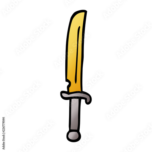 cartoon doodle bronze dagger