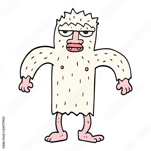 cartoon doodle yeti monster