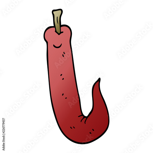 cartoon doodle red hot chilli pepper