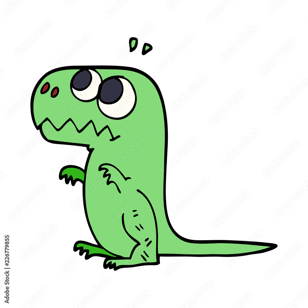 Naklejka premium cartoon doodle prehistoric dinosaur