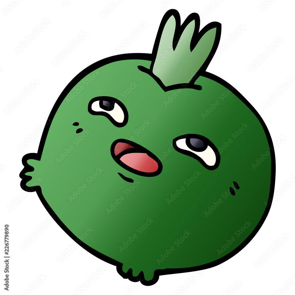 Obraz premium cartoon doodle happy root vegetable