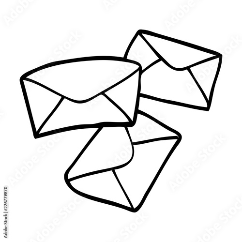 line drawing cartoon letters