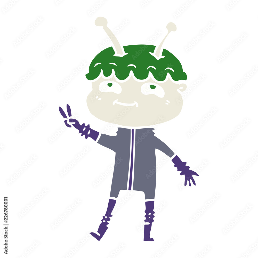 friendly flat color style cartoon spaceman friendly flat color style cartoon spaceman
