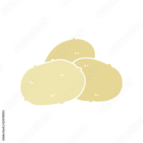 flat color style cartoon potatoes
