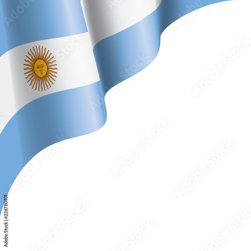 Argentina flag, vector illustration on a white background