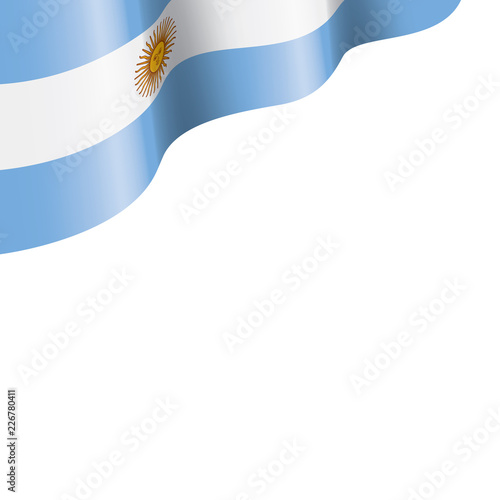 Argentina flag, vector illustration on a white background