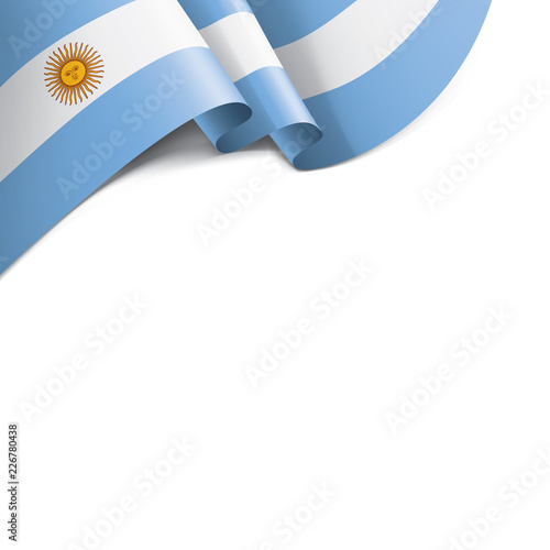 Argentina flag, vector illustration on a white background