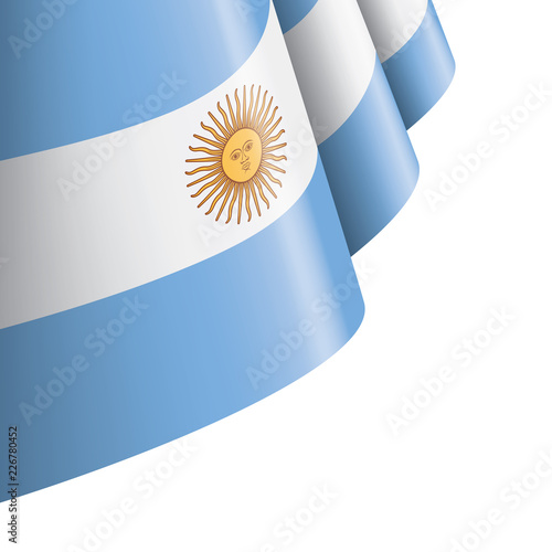 Argentina flag, vector illustration on a white background