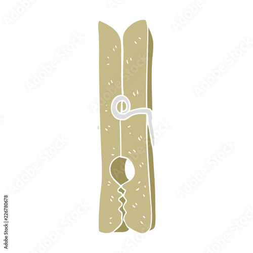 flat color illustration of a cartoon peg