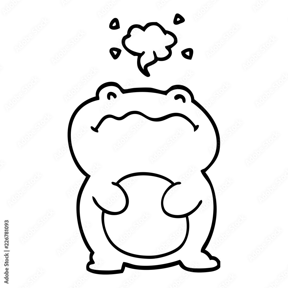 line drawing cartoon frog line drawing cartoon frog