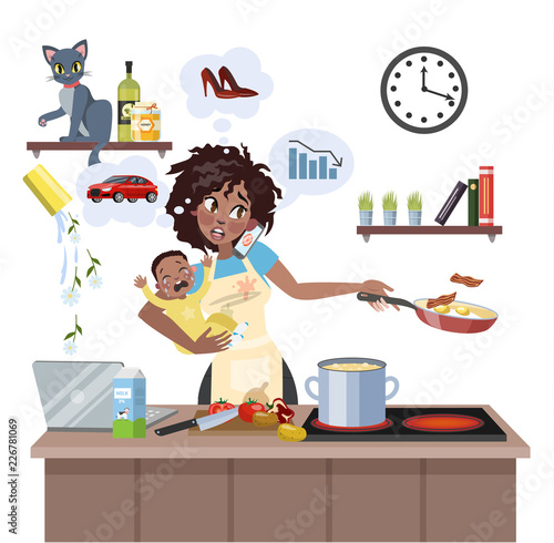 Mother failed at doing many thing at once