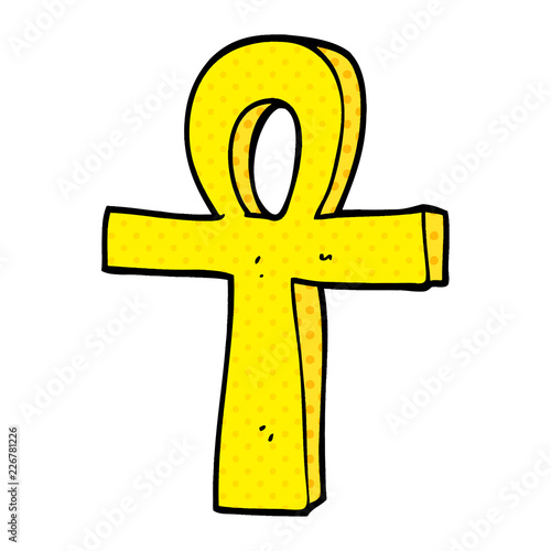 cartoon doodle of an ankh