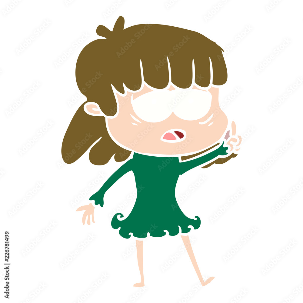 flat color style cartoon tired woman