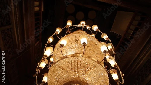 Opulent glass chandelier