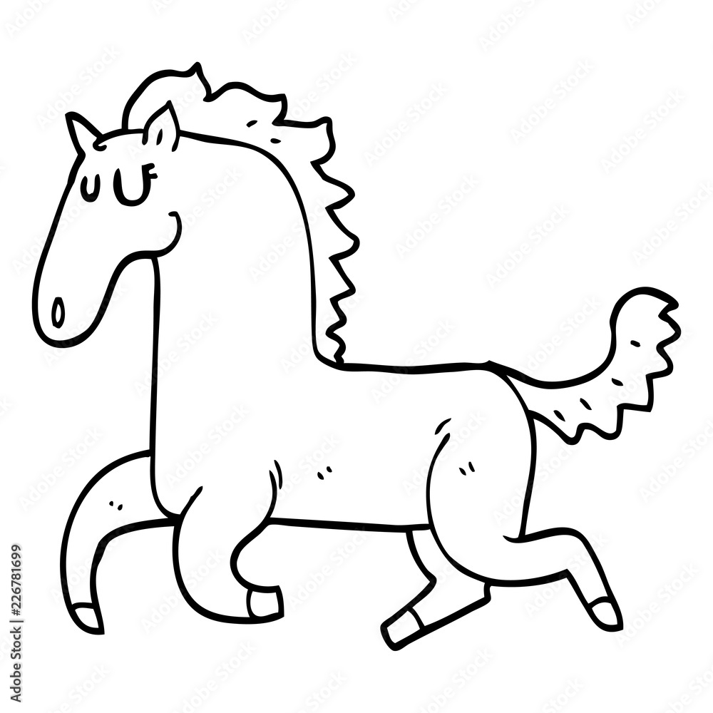 line drawing cartoon running horse Stock Vector | Adobe Stock line drawing cartoon running horse Stock Vector | Adobe Stock