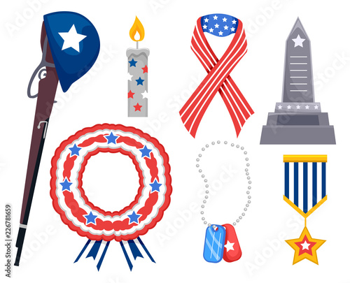 Memorial Day Elements Illus...