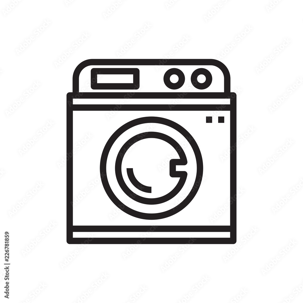 laundry machine line icon laundry machine line icon