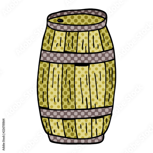 cartoon doodle beer barrel