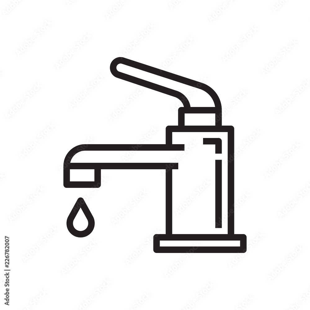 cleaning sink tap in bathroom line icon cleaning sink tap in bathroom line icon