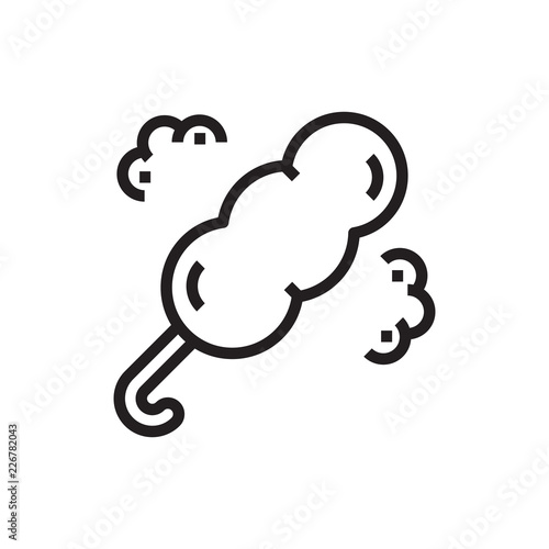 cleaning wood feather duster line icon