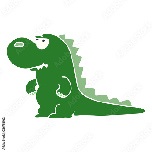 cartoon doodle annoyed dinosaur