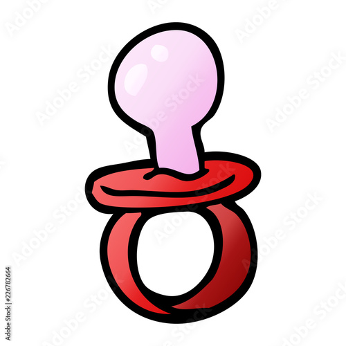 cartoon doodle baby pacifier