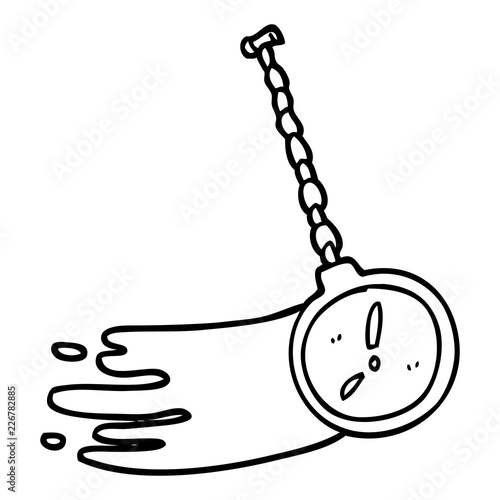 line drawing cartoon hypnotist watch