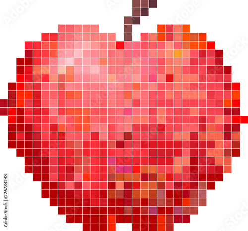 Apple Pixel Art Illustration
