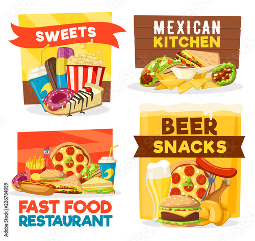 Fast food restaurant snacks and bar