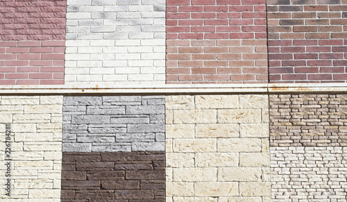 New facade decorative  tiles imitating stone and bricks