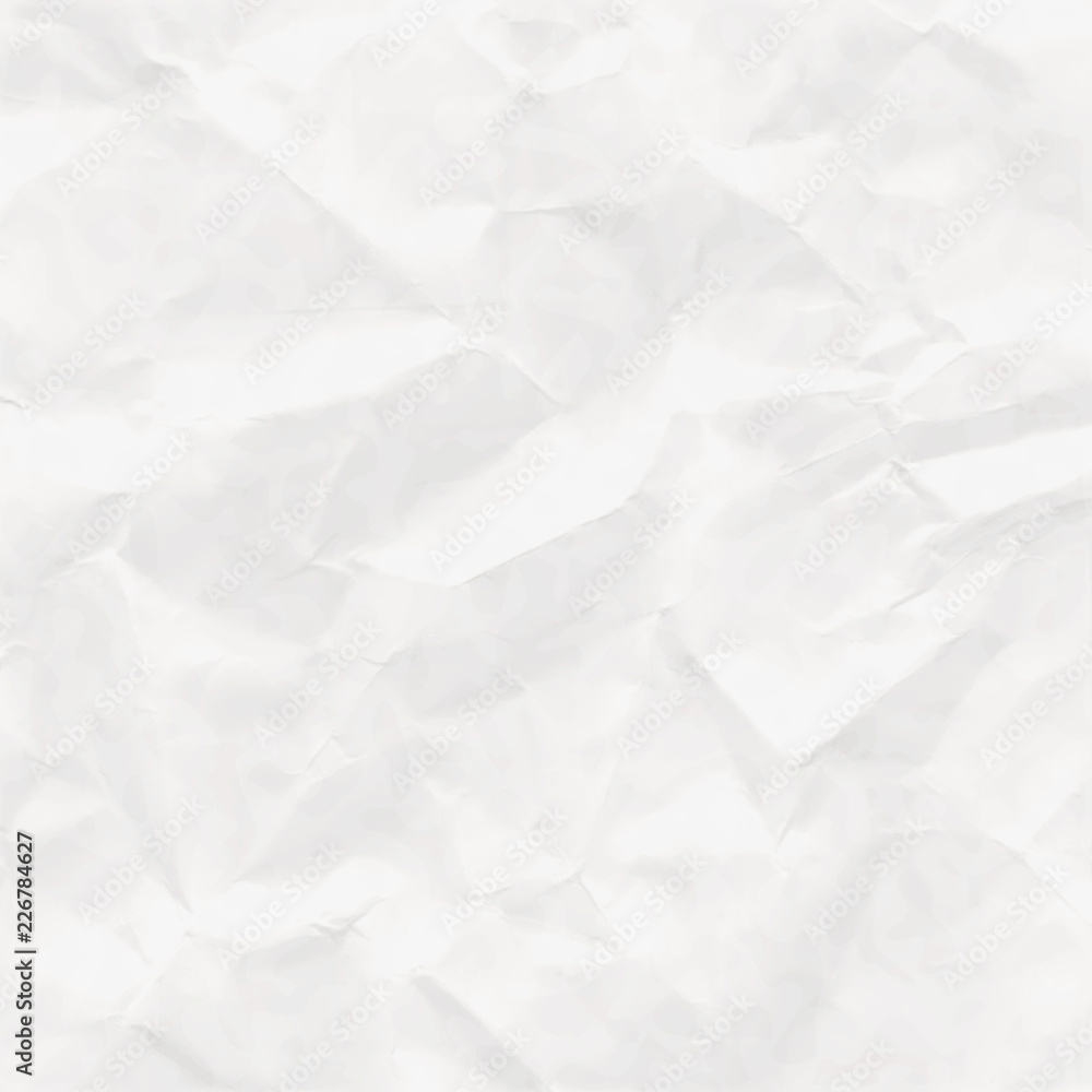 Naklejka premium White square abstract vector background -- crumpled pack paper texture